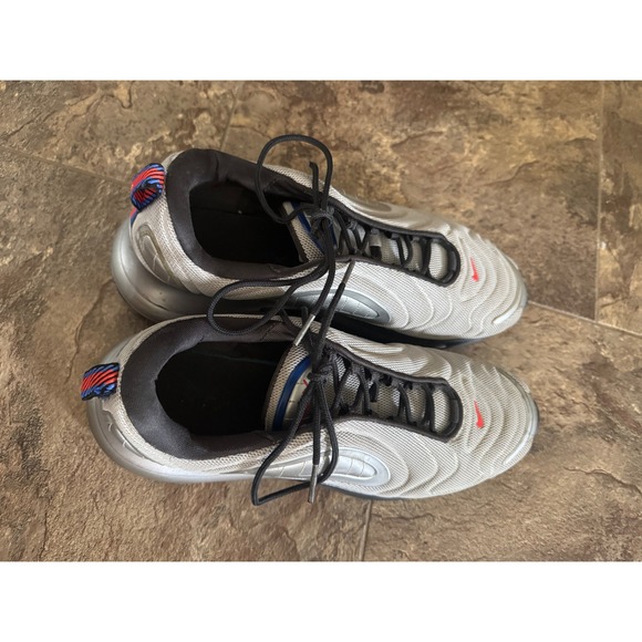 Nike Air Max 720 GS Metallic Silver Sneakers AQ3196-012 Men's Size 13 - Picture 7 of 10